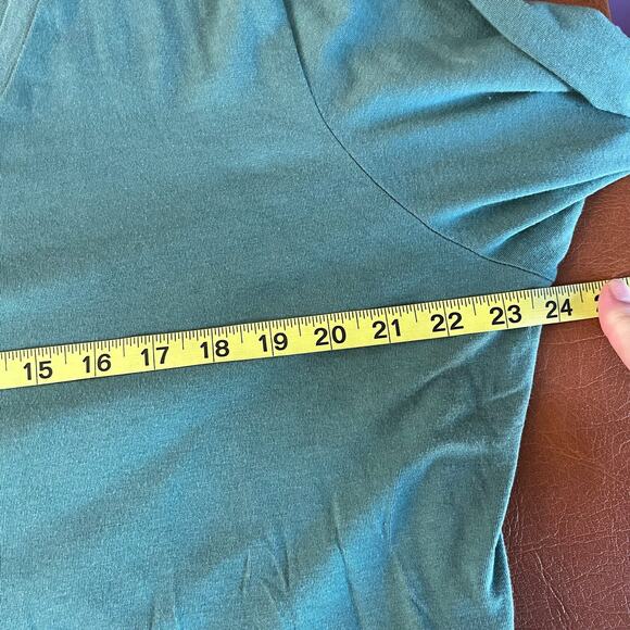 Universal Standard‎ Long Sleeve V Neck Shirt Deep Sea Green Medium READ DETAILS - Picture 10 of 11